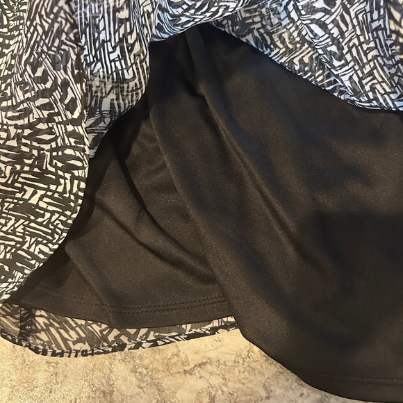 AB Studio Black & White Abstract Dress Large - Picture 6 of 12